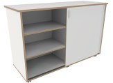 Flex-kast 4B schuifdeur B141 x D50 x H96 cm wit Tangara Groothandel voor Kinderopvang inrichting2